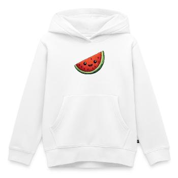 Kawaii Wassermelone Scheibe - Kinder Premium Organic Hoodie - Weiß - Vorne - AI Model Kid Female (0cm)