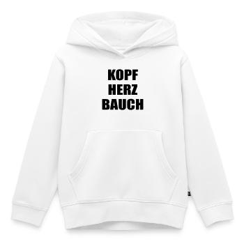 Entscheidungen Kopf Bauch Herz - Kinder Premium Organic Hoodie - Weiß - Vorne - AI Model Kid Female (0cm)
