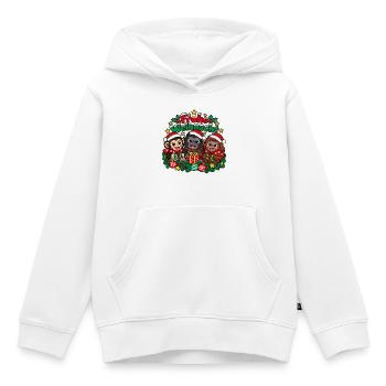 Weihnachts Affen - Kinder Premium Organic Hoodie - Weiß - Vorne - AI Model Kid Female (0cm)