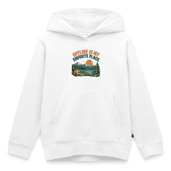 Offline Is My Favorite Place - Kinder Premium Organic Hoodie - Weiß - Vorne - AI Model Kid Female (0cm)