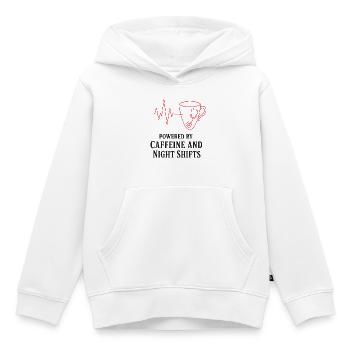 Kaffee und Nachtschichten - Kinder Premium Organic Hoodie - Weiß - Vorne - AI Model Kid Female (0cm)