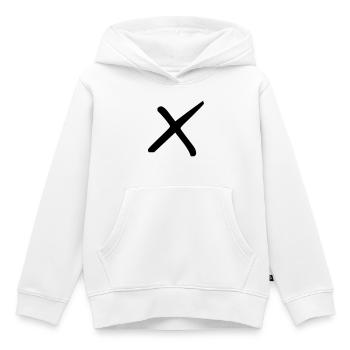 Croix élégante - Sweat Premium à capuche enfant bio - blanc - Devant - AI Model Kid Female (0cm)