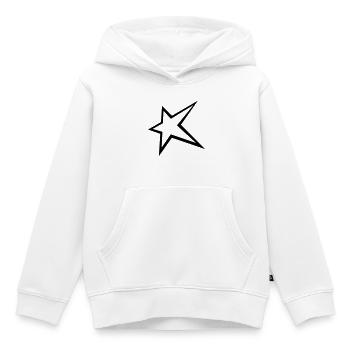 Star - Sweat Premium à capuche enfant bio - blanc - Devant - AI Model Kid Female (0cm)