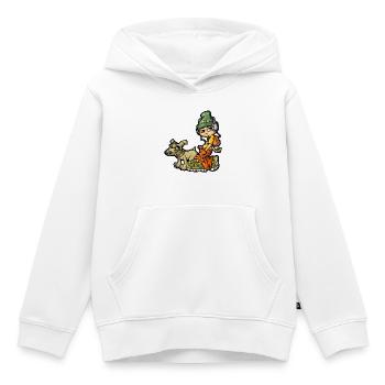bboy und sein Hund - Kinder Premium Organic Hoodie - Weiß - Vorne - AI Model Kid Female (0cm)