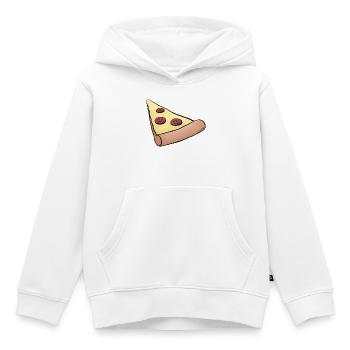 Pizza pour le look partenaire parents-bébé - Sweat Premium à capuche enfant bio - blanc - Devant - AI Model Kid Female (0cm)