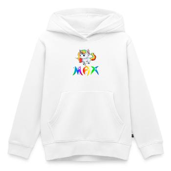 Einhorn Max - Kinder Premium Organic Hoodie - Weiß - Vorne - AI Model Kid Female (0cm)