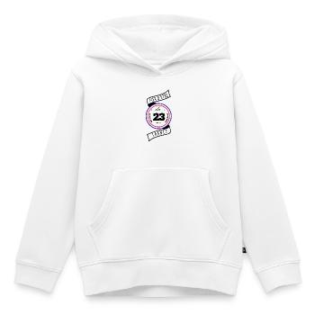 Fier D'être Du 23 Creuse France - Sweat Premium à capuche enfant bio - blanc - Devant - AI Model Kid Female (0cm)