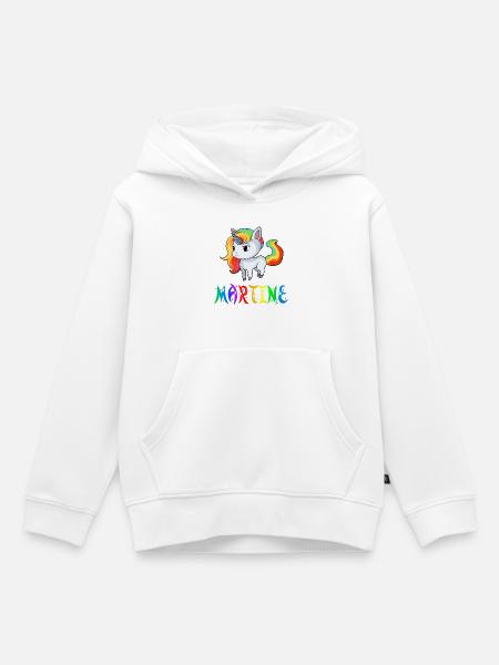 Einhorn Martine - Kinder Premium Organic Hoodie - Weiß