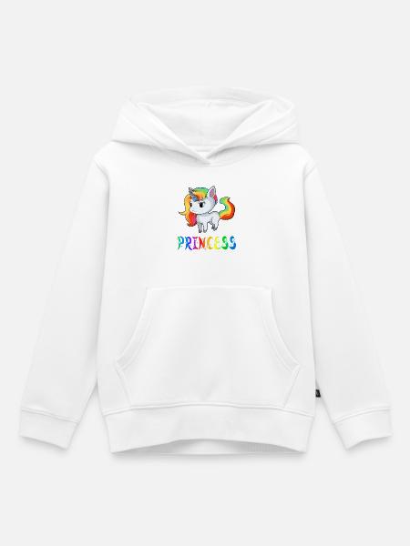 Einhorn Princess - Kinder Premium Organic Hoodie - Weiß