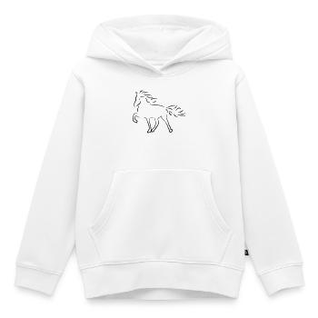 Islandpferd - Kinder Premium Organic Hoodie - Weiß - Vorne - AI Model Kid Female (0cm)