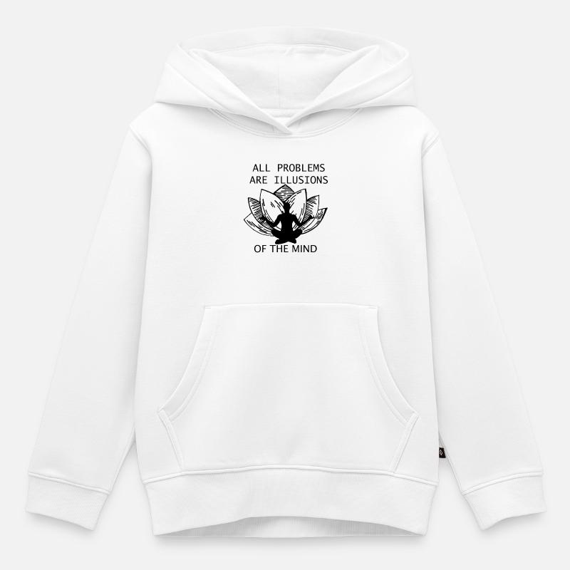 Yoga - Sweat Premium à capuche enfant bio - blanc