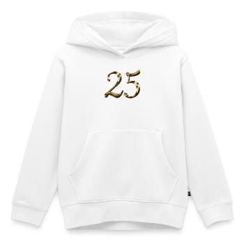 25 Jahre Gold 25. Geburtstag Jubilar Jubiläum - Kinder Premium Organic Hoodie - Weiß - Vorne - AI Model Kid Female (0cm)