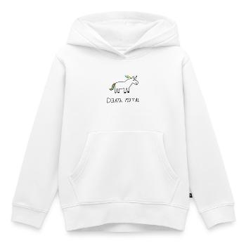 Licorne de Death Metal - Sweat Premium à capuche enfant bio - blanc - Devant - AI Model Kid Female (0cm)