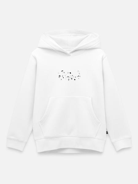 Mondscheiben Kosmos Muster - Kinder Premium Organic Hoodie - Weiß