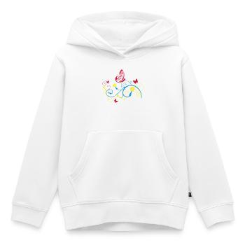 Schmetterling - Kinder Premium Organic Hoodie - Weiß - Vorne - AI Model Kid Female (0cm)