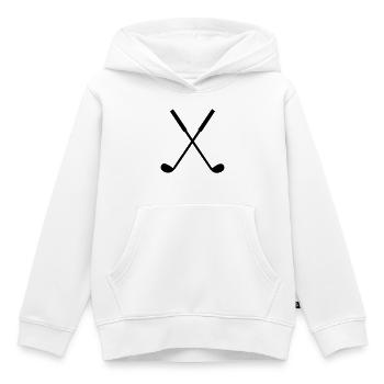 golfschläger - Kinder Premium Organic Hoodie - Weiß - Vorne - AI Model Kid Female (0cm)