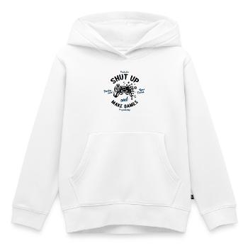 Développement de jeux - Sweat Premium à capuche enfant bio - blanc - Devant - AI Model Kid Female (0cm)