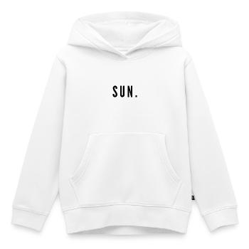 Un SOLEIL minimal. Design – Dimanche du dimanche - Sweat Premium à capuche enfant bio - blanc - Devant - AI Model Kid Female (0cm)