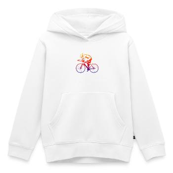 Fahrradfahrer - Kinder Premium Organic Hoodie - Weiß - Vorne - AI Model Kid Female (0cm)