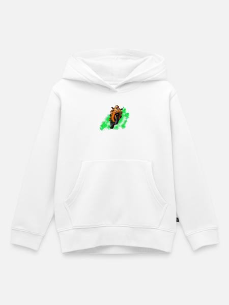 Motorrad - Kinder Premium Organic Hoodie - Weiß