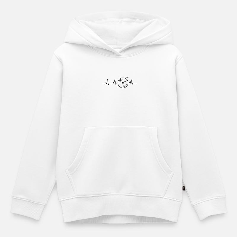 DJ - Sweat Premium à capuche enfant bio - blanc