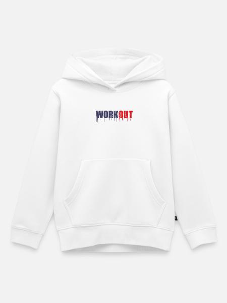 Work Out - Kinder Premium Organic Hoodie - Weiß