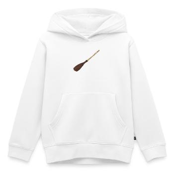 Besen - Kinder Premium Organic Hoodie - Weiß - Vorne - AI Model Kid Female (0cm)