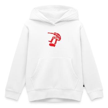 Patiner ou mourir - Sweat Premium à capuche enfant bio - blanc - Devant - AI Model Kid Female (0cm)