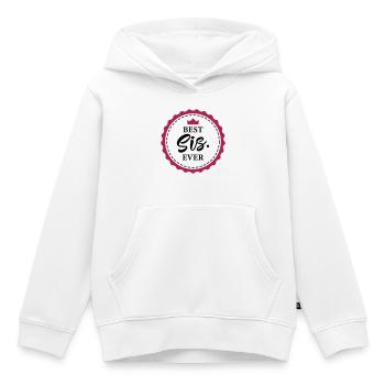 sister - Kids Premium Organic Hoodie - white - Front - AI Model Kid Female (0cm)
