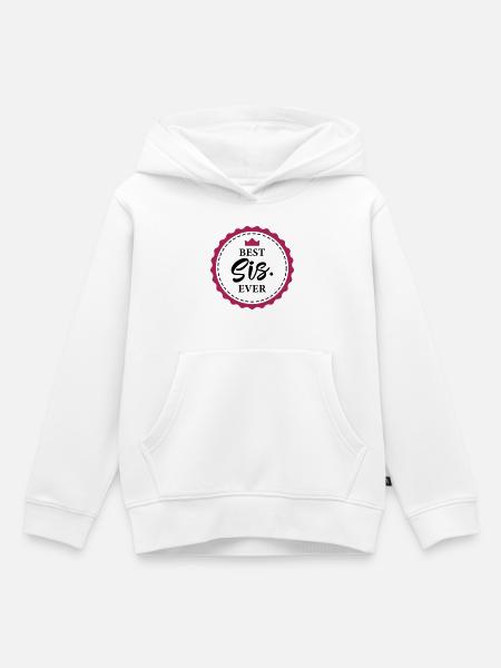 Schwester - Kinder Premium Organic Hoodie - Weiß