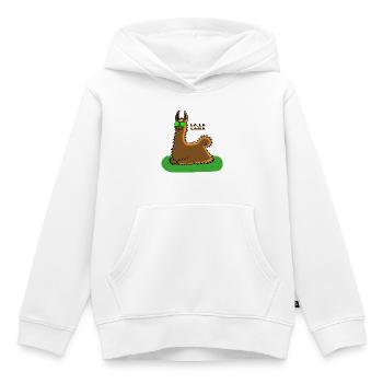 lama - Kinder Premium Organic Hoodie - Weiß - Vorne - AI Model Kid Female (0cm)