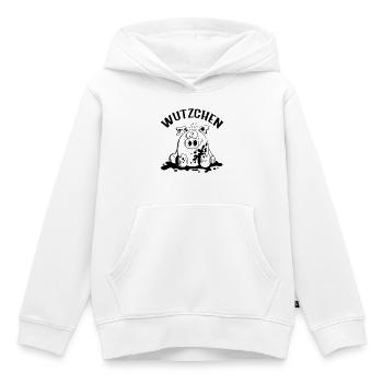 Wutzchen - Schwein - Schweine - Sau - Kinder Premium Organic Hoodie - Weiß - Vorne - AI Model Kid Female (0cm)