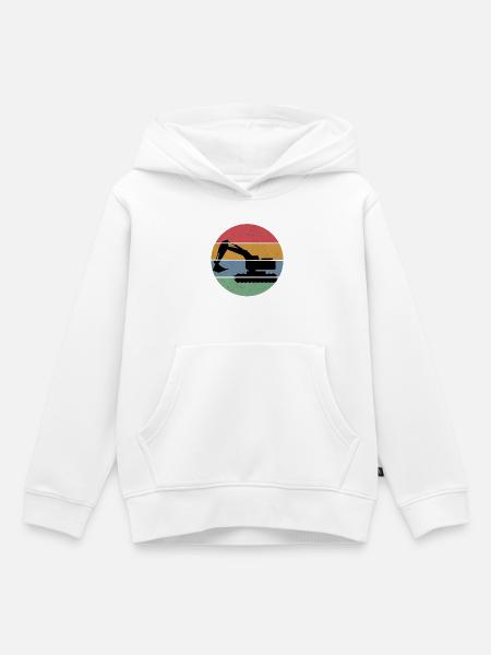 Bagger - Kinder Premium Organic Hoodie - Weiß