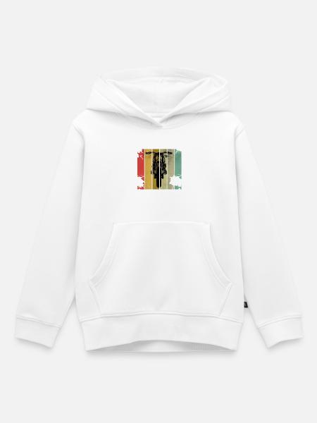 Motorrad Biker Retro - Kinder Premium Organic Hoodie - Weiß
