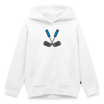 Clubs de golf - Sweat Premium à capuche enfant bio - blanc - Devant - AI Model Kid Female (0cm)