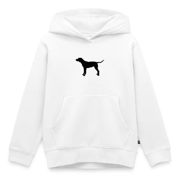 DOG - Kids Premium Organic Hoodie - white - Front - AI Model Kid Female (0cm)