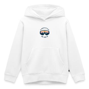 Lunettes de ski Ski de montagne - Sweat Premium à capuche enfant bio - blanc - Devant - AI Model Kid Female (0cm)