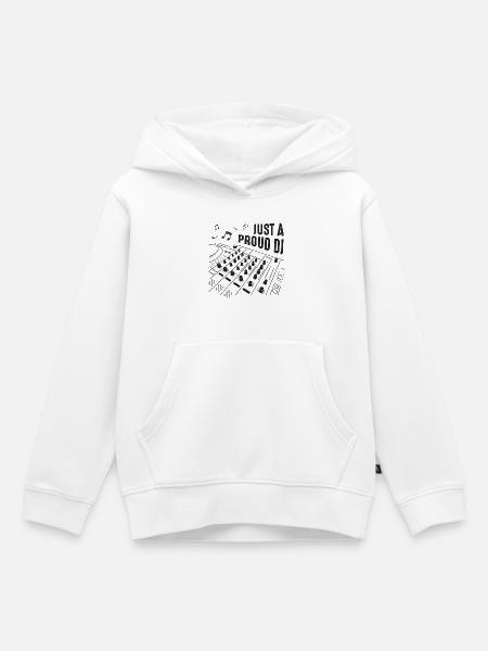 DJ - Kinder Premium Organic Hoodie - Weiß