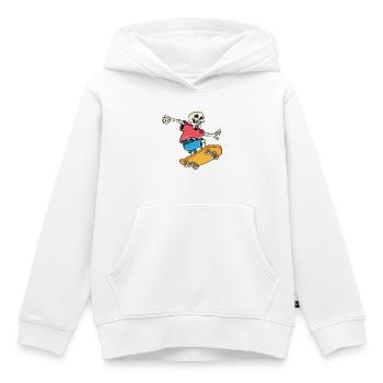 Skelett Skater Skateboard - Kinder Premium Organic Hoodie - Weiß - Vorne - AI Model Kid Female (0cm)
