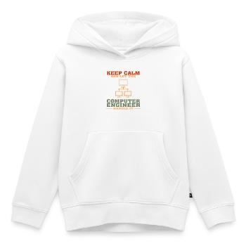 Best-seller Ingénieur informatique Tshirt, Gardez votre calme - Sweat Premium à capuche enfant bio - blanc - Devant - AI Model Kid Female (0cm)
