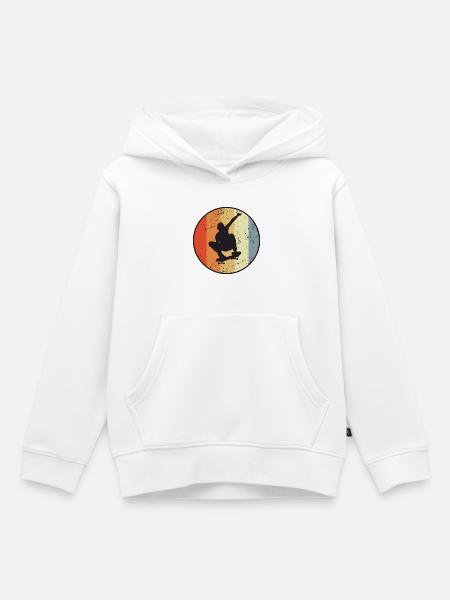 Skateboarden - Kinder Premium Organic Hoodie - Weiß