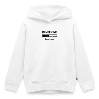 Editeur de vidéo - Sweat Premium à capuche enfant bio - blanc - Devant - AI Model Kid Female (0cm)