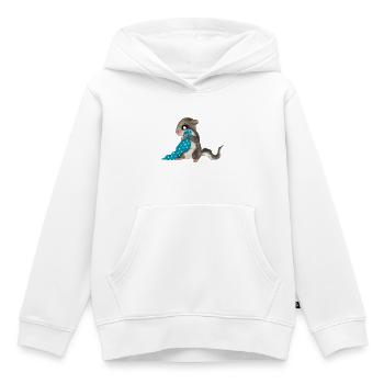 Le petit loir et sa couverture reniflante - Sweat Premium à capuche enfant bio - blanc - Devant - AI Model Kid Female (0cm)