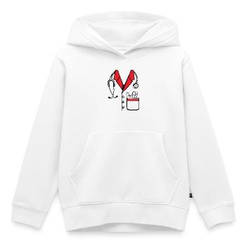 Médecin Médecin médecin spécialiste médecin de famille costume d’urgence job - Sweat Premium à capuche enfant bio - blanc - Devant - AI Model Kid Female (0cm)