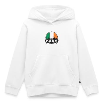 Cork Ireland Skyline Travel Souvenir Irish Flag - Kids Premium Organic Hoodie - white - Front - AI Model Kid Female (0cm)
