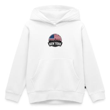 New York New York USA Skyline Travel Souvenir Amer - Sweat Premium à capuche enfant bio - blanc - Devant - AI Model Kid Female (0cm)