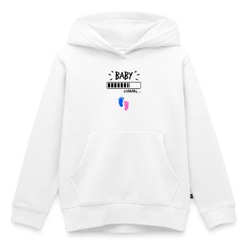 Baby feet pregnancy birth baby family - Kids Premium Organic Hoodie - white - Front - AI Model Kid Female (0cm)