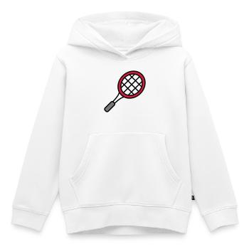 Tennis racket - Kids Premium Organic Hoodie - white - Front - AI Model Kid Female (0cm)