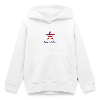 Kapitalismus Amerika - Kinder Premium Organic Hoodie - Weiß - Vorne - AI Model Kid Female (0cm)