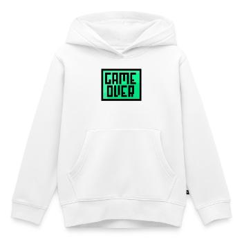 Game Over Gaming Game Console Statement Video Game - Kids Premium Organic Hoodie - white - Front - AI Model Kid Female (0cm)